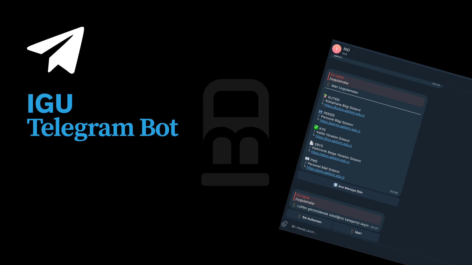Gelişim Üniversitesi Telegram Bot
